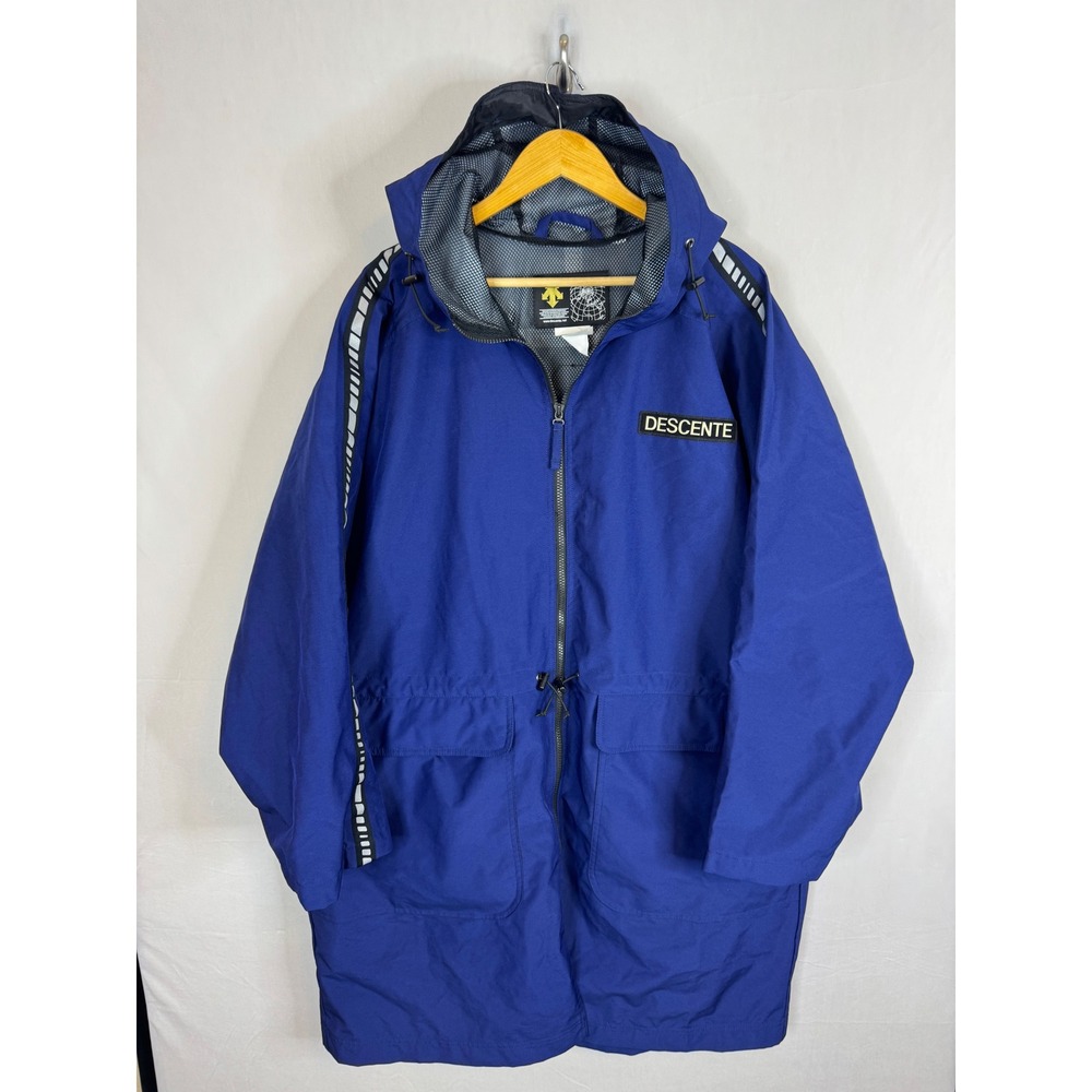 Descente Functional Sportsystem Hooded Parka Jacket Blue Mens L-XL S8-8752